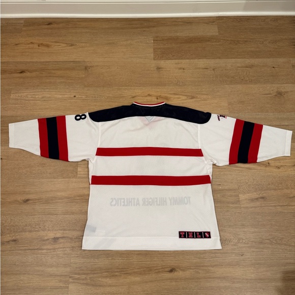 Rare Vintage 90s Tommy Hilfiger Hockey Jersey (Medium) - Picture 5 of 15